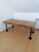 Loft stílusú dohányzóasztal, TV állvány, hastok tetővel