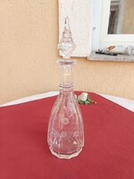Nagy méretű Bieder üveg palack eredeti csiszolt dugójával,,36 cm,,1,5 kg,,Hibátlan,,