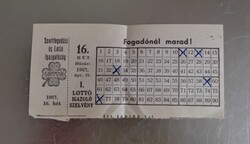 Lottószelvény 1967. április 21. 16. hét - LOTTÓ SÖR reklámmal