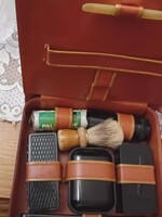 HARMADÁRON! RETRO BOROTVÁLKOZÁSI FELSZERLÉS  EREDETI MARHABŐR TOKBAN