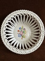 Herendi Viktória mintás fonott kosár VBO 13X5 cm hibátlan, vitrin állapotban