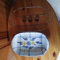 Kék virágos mázas cserépedény melegentartó