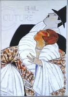 1Z917 Georges Lepape: Bal de la Couture - art deco plakát reprodukció
