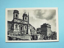 Képeslap (31) - Olaszország - Róma - Trinita dei Monti-templom 1930-as évek - (9x14 cm)