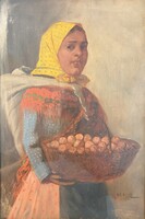 Ott Zoltán: Fiatal lány   - olaj, vászon