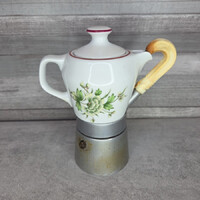 Hollóházi porcelán kotyogós kávéfőző