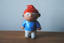Ritka Retro "Edi" gumi figura (kisfiú, manó) – VEB Plaho (NDK), ZDF jelzéssel – 1970-es évek