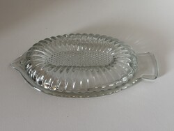 Vintage üveg almareszelő / bébiétel-reszelő – hibátlan állapotban