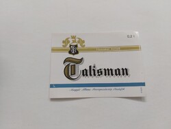 Talisman félszáraz pezsgő címke, italos címke 0.2 l -  Magyar Állami Pincegazdaság Budafok