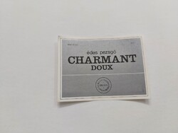 CHARMANT DOUX édes pezsgő címke, italos címke 0.2 l - MAGYAR ÁLLAMI PINCEGAZDASÁG BUDAFOK