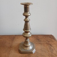 Remek antik réz gyertyatartó (27x9,7x10,7 cm)