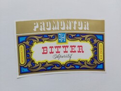 PROMONTOR BITTER Aperitif italos címke 0.8 l