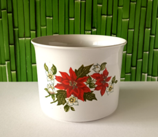 ZSOLNAY MIKULÁS VIRÁG MINTÁS PORCELÁN KASPÓ