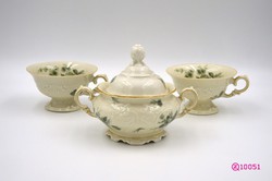 Német kézzel festett porcelán kávéskészlet 1930-as évekből.