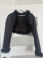 Fekete tollas elegáns bolero felső