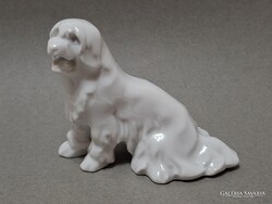Ritka Zsolnay Sinkó komondor, kutya, szobor, figura, 13,5 cm