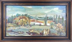 2A215 Cs. Pataj Mihály : "Őszi hangulat" 68 x 35 cm