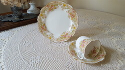 Csodaszép,antik angol porcelán reggeliző trió