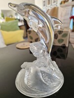 Cristal d'Arques francia ólomkristály delfin figura – 16 cm