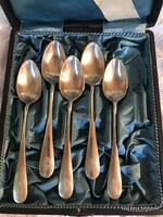 KANÁL - 5 db - 1800 - ból -  EZÜSTÖZÖTT - MONOGRAMOS - 15 x 3 cm