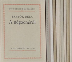 9 kötet a Gondolkodó Magyarok sorozatból - Bartók Béla - Bölöni Farkas Sándor - Brodarics István - I