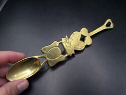 Vintage sárgaréz walesi ( eredeti ) Art deco szerelmes dekor kanál