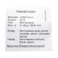 Magyarország,10000 forint 2018 PP - Semmelweis Ignác - MÉF Certifikáció