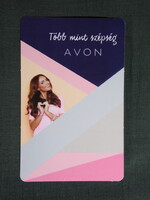 Kártyanaptár,AVON szépségápolási és divat termékek,női modell, 2018  (5)