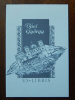 Ex libris Váci György könyvkötőművész levelezőlap, 1985.