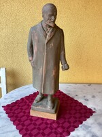 Terakota LENIN szobor nagy méretű jelzett 54 cm.