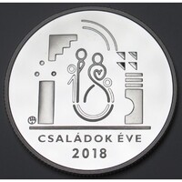 Magyarország,10000 forint 2018 PP - Családok éve UNC ezüst 925