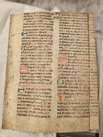 Középkori latin pergamen kézirat (kb. 1420) – ritka töredék