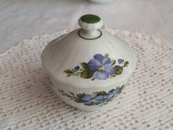Winterling árvácska mintás Bavaria porcelán cukortartó fedővel