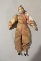 Régi antik porcelán fejű cica bohóc baba 34 cm