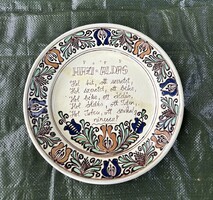 Házi Áldás Korond  Korondi falitányér 28 cm tányér falusi paraszti