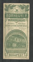 1920.- 1 db számolócédula - Borhegyi F. - Borkereskeddő - III