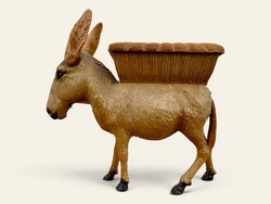 Francia vintage cigaretta adagoló szamár figura - humoros retro csacsi működő mechanikával