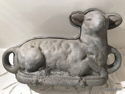 SÜTŐFORMA  - 35 cm - BÁRÁNY -  MUZEÁLIS - ÖNTVÉNY - 35 x 20 x 13 cm  - HIBÁTLAN