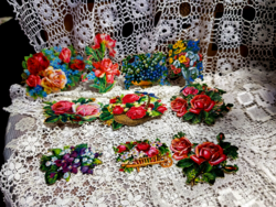 10 Pieces of Turn-of-the-Century 'Flower Language' Cut-Out Pictures Scrap