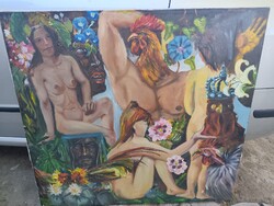Török Tivadar festmény 98 x 90 cm