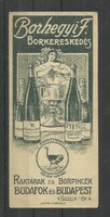 1920.- 1 db számolócédula - Borhegyi F. - Borkereskeddő - II