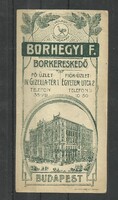 1920.- 1 db számolócédula - Borhegyi F. - Borkereskeddő - I
