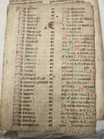 Középkori latin pergamen kézirat (kb. 1420) – ritka töredék