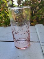 Coca-Cola pohár_csíkos_rózsaszín