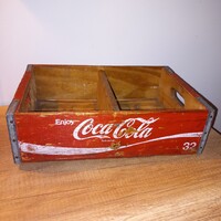 Régi Coca-Cola fa láda, fali polc.rekesz. Reklám termék.