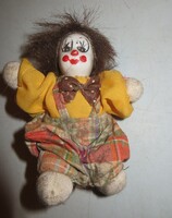 Régi antik porcelán fejű bohóc baba 11 cm