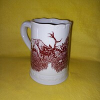 "Szarvasok ".  JLMENAU Graf von Henneberg, régi NDK porcelán korsó, söröskorsó.