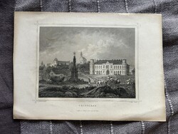 Pécsvárad - Hunfalvy - Rohbock acélmetszet, EREDETI