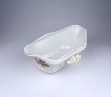 2A016 Régi virágmintás porcelán szószos mártásos tál