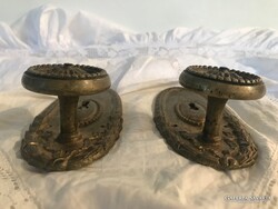 FOGANTYÚ  - SÁRGARÉZ - ANTIK - TÖMÖR - 14 x 6 cm - GOMB - 4,5 x 4 cm - HIBÁTLAN